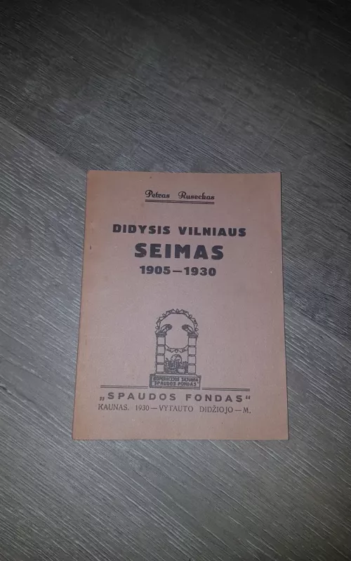 Didysis Vilniaus Seimas - P. Ruseckas, knyga 2