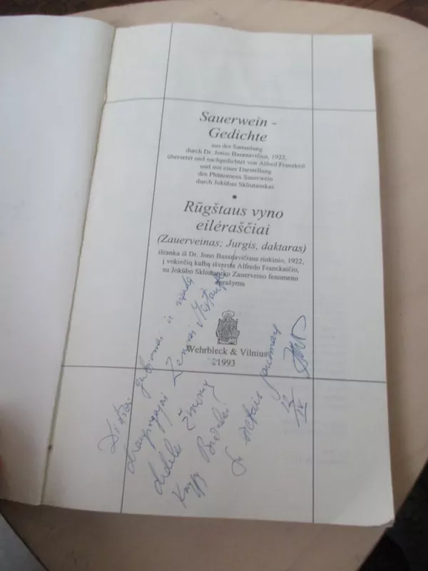 Rūgštaus vyno eilėraščiai - Jurgis Zauerveinas, knyga 3