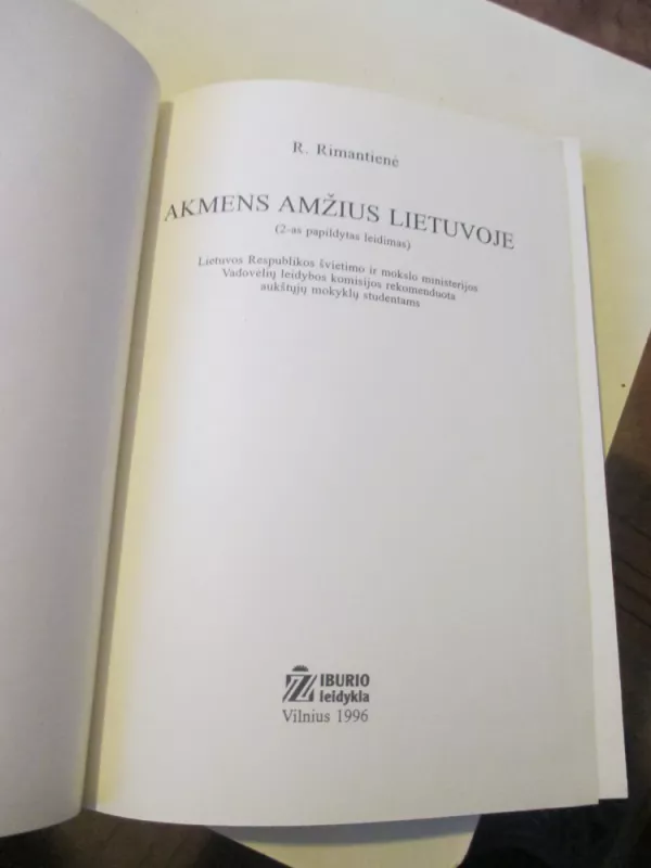 Akmens amžius Lietuvoje - R. Rimantienė, knyga 3