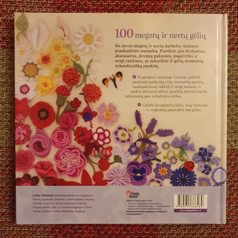 100 megztų ir nertų gėlių - Lesley Stanfield, knyga 3