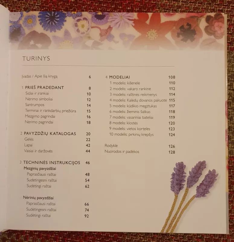 100 megztų ir nertų gėlių - Lesley Stanfield, knyga 6