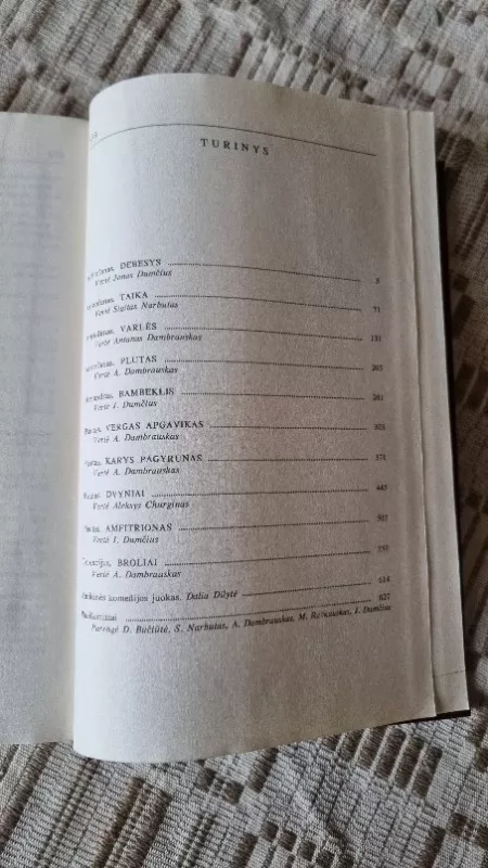 Antikinės komedijos -   Aristofanas, Menandras, Plautas, Terencijus, knyga 6