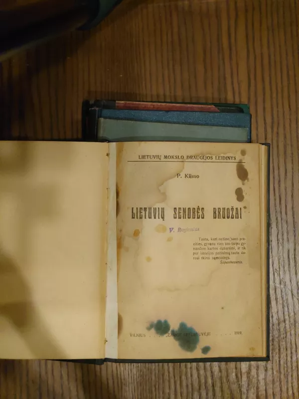 Lietuvių senobės bruožai - P. Klimo, knyga 3