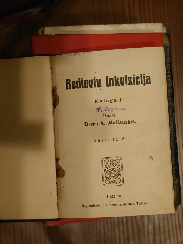Bedievių inkvizicija : kniga I - Antanas Maliauskis, knyga 3