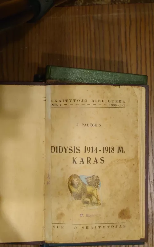 Didysis 1914-1918 m. karas - Justas Paleckis, knyga
