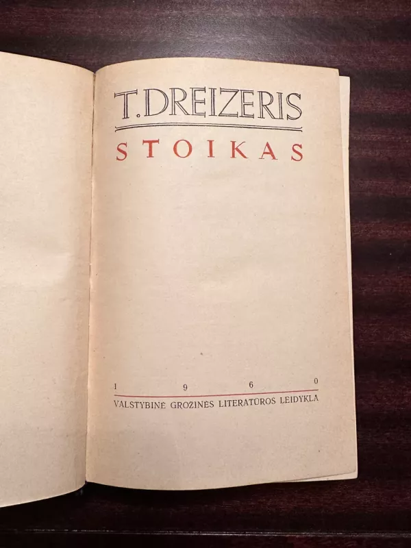 Stoikas - T. Dreizeris, knyga 3