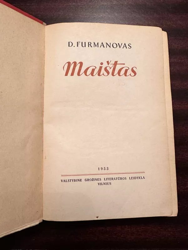 Maištas - Dmitrijus Furmanovas, knyga 3
