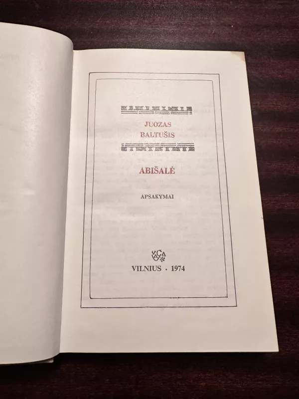 Abišalė - Juozas Baltušis, knyga 4