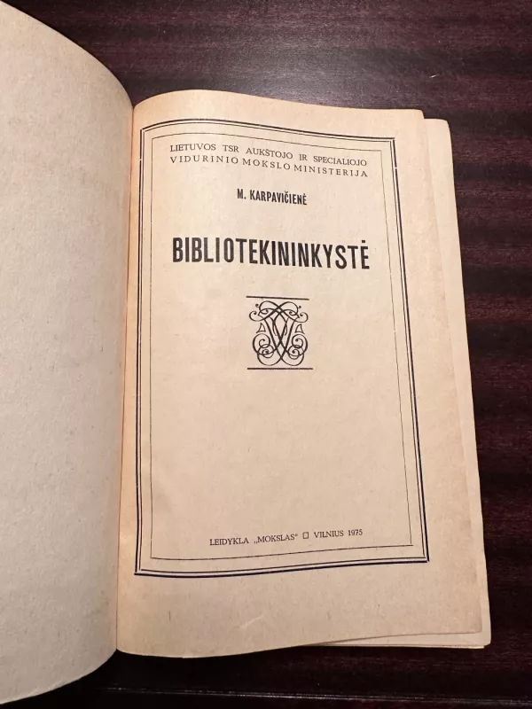 Bibliotekininkystė - M. Karpavičienė, knyga 3