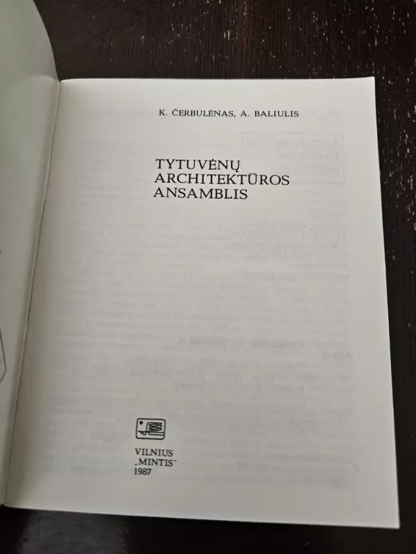 tytuvėnų architektūros ansamblis - K. Čerbulėnas, ir kiti , knyga 3