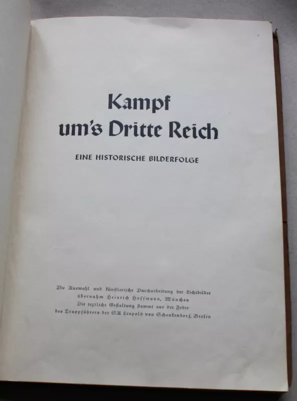 Kampf um's Dritte Reich: Eine historische Bildfolge - Heinrich Hoffmann, knyga 3