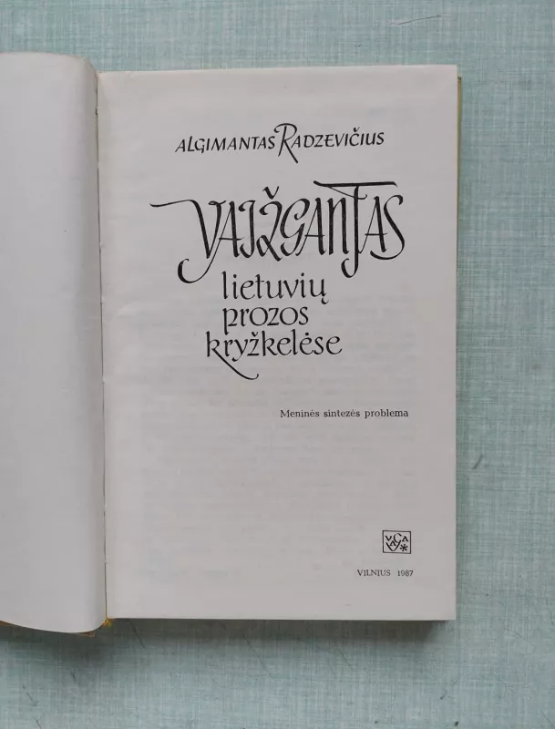 Vaižgantas lietuvių prozos kryžkelėse - Algimantas Radzevičius, knyga 5