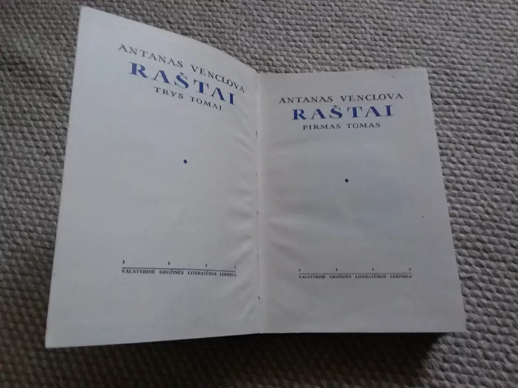 Antanas Venclova Raštai (1 Tomas) - Antanas Venclova, knyga 4