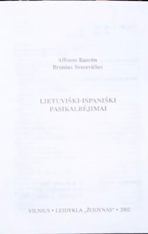 Lietuviški-ispaniški pasikalbėjimai - Alfonso Rascon, knyga 3