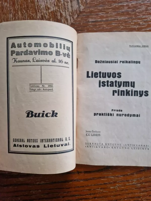 Dažniausiai reikalingų Lietuvos įstatymų rinkinys - Knygynas Antikvaras, knyga 4