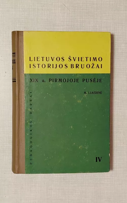Lietuvos švietimo ir istorijos bruožai XIX a. pirmojoje pusėje. Pedagogikos darbai IV - Meilė Lukšienė, knyga 2