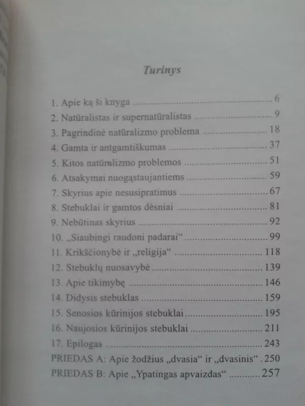 Stebuklai - C. S. Lewis, knyga 5