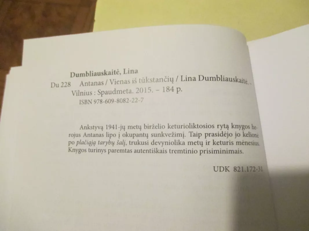 Antanas - Lina Dumbliauskaitė, knyga 5