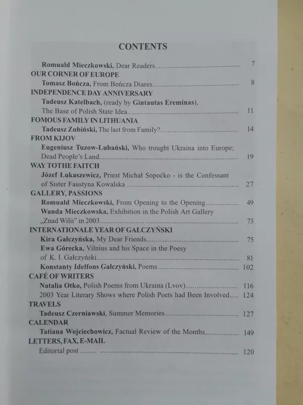 Znad wilii. Kwartalnik. 2003 Nr. 4(16) - Autorių Kolektyvas, knyga 5
