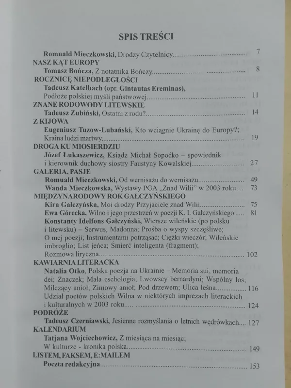 Znad wilii. Kwartalnik. 2003 Nr. 4(16) - Autorių Kolektyvas, knyga 3