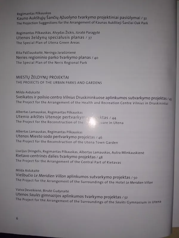 Lietuvos kraštovaizdžio architektų darbai - Regimantas Pilkauskas, knyga 4