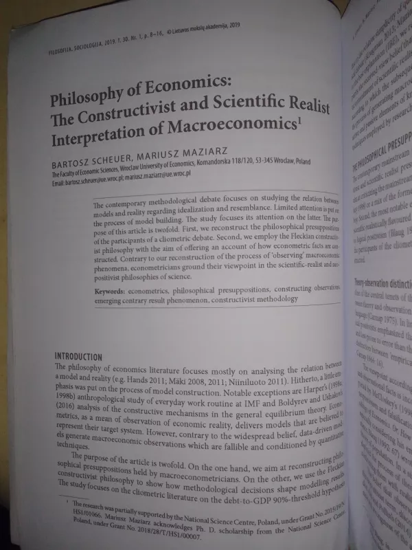 Filosofija Sociologija. Philosophy Sociology 2019 T. 19 Nr. 1 - Autorių Kolektyvas, knyga 5