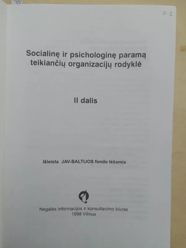 Socialinę ir psichologinę paramą teikiančios tarnybos/organizacijos Vilniuje - Autorių Kolektyvas, knyga 3