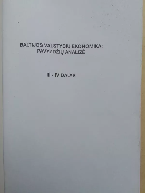 Baltijos valstybių ekonomika: pavyzdžių analizė - Autorių Kolektyvas, knyga 5