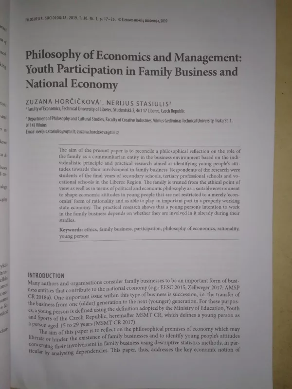 Filosofija Sociologija. Philosophy Sociology 2019 T. 19 Nr. 1 - Autorių Kolektyvas, knyga 6