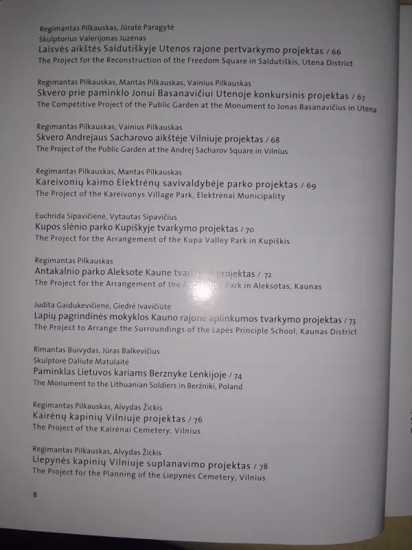 Lietuvos kraštovaizdžio architektų darbai - Regimantas Pilkauskas, knyga 6