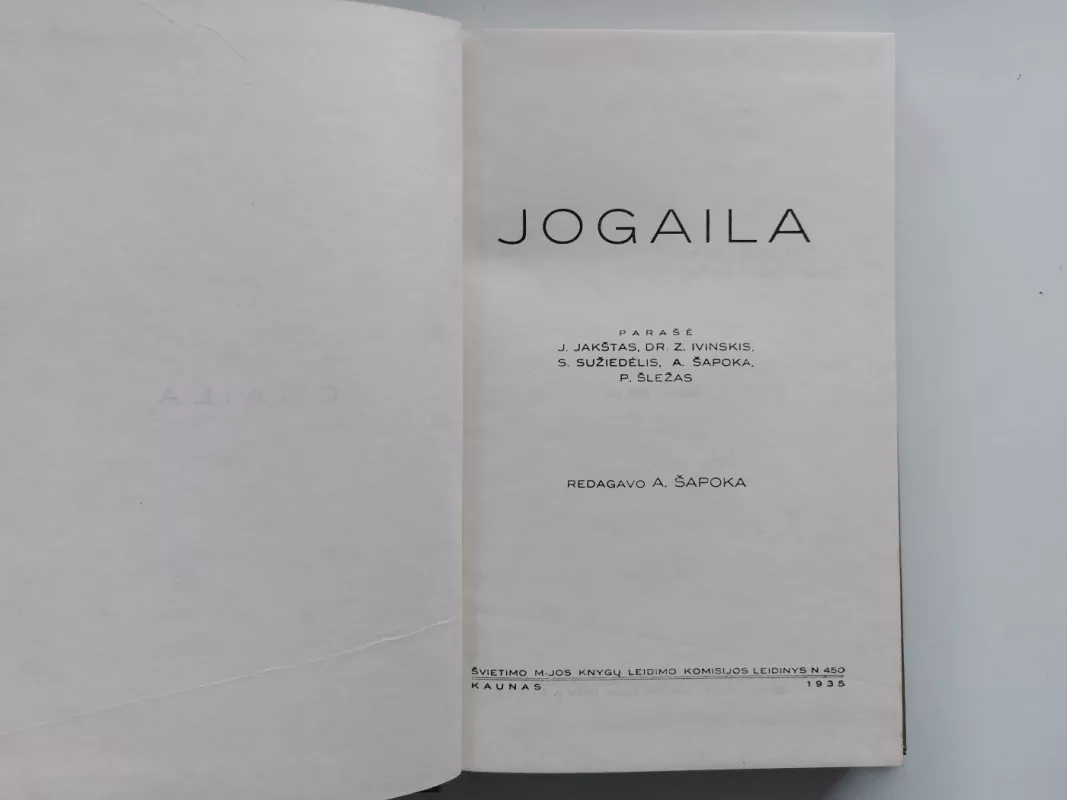 Jogaila - Adolfas Šapoka, knyga 3