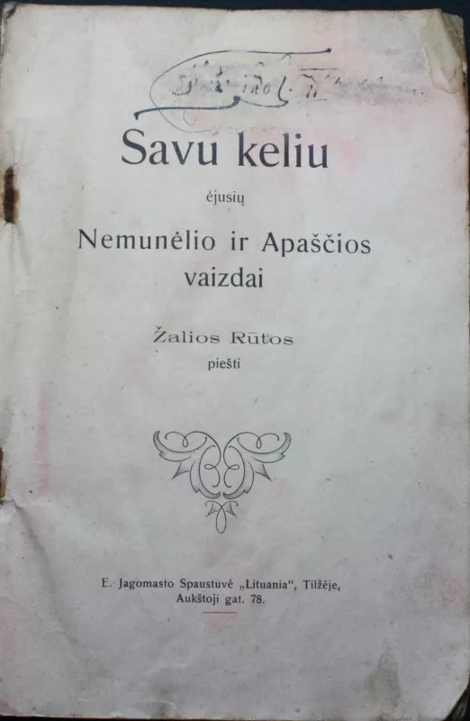 Savu keliu ėjusių. Nemunėlio ir Apasčios vaizdai. 1923 - Rūta Žalia, knyga 4