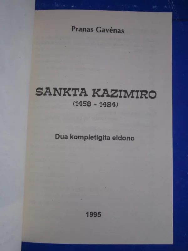 Sankta Kazimiro - Pranas Gavėnas, knyga 3