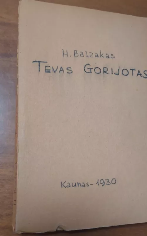Tėvas Gorijotas - H. Balzakas, knyga