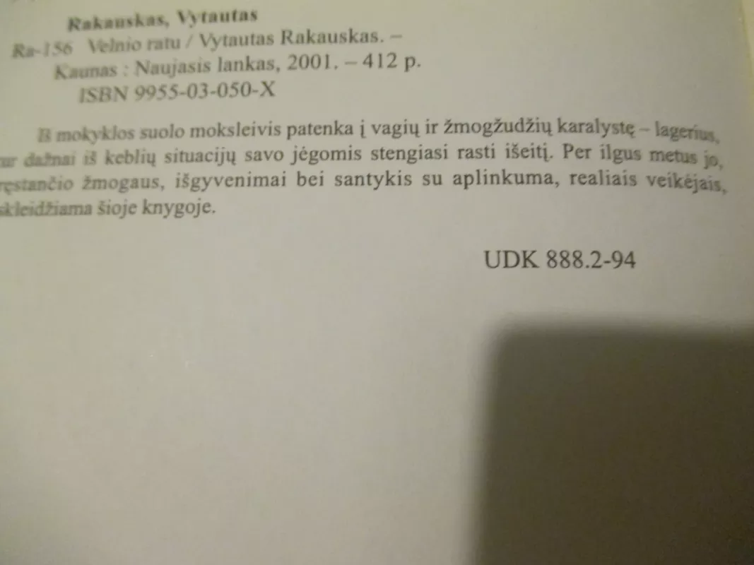 Velnio ratu - Vytautas Rakauskas, knyga 5