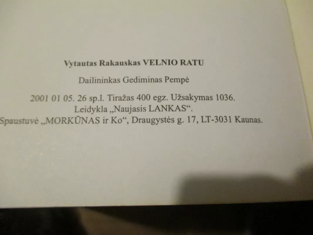 Velnio ratu - Vytautas Rakauskas, knyga 6