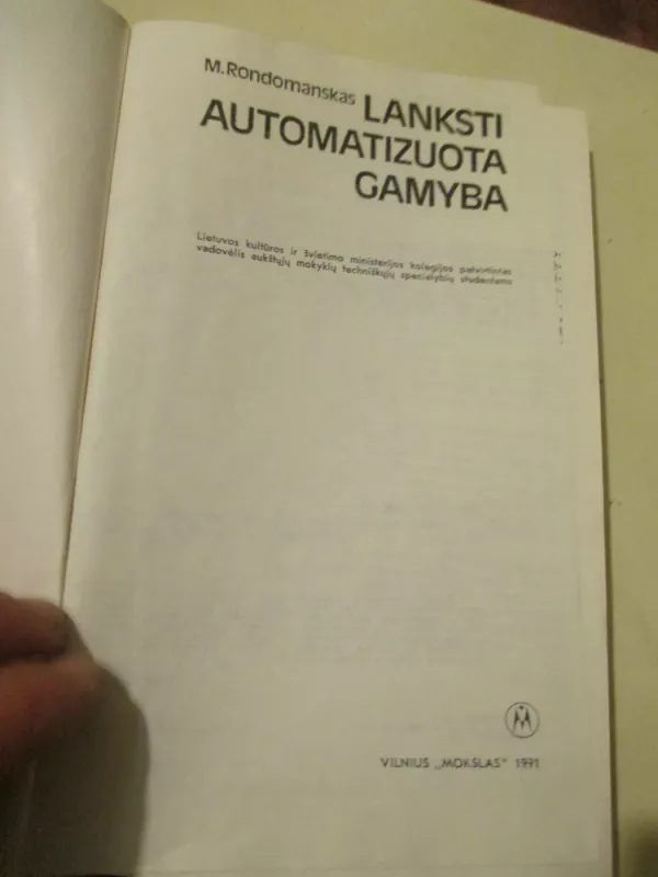 Lanksti automatizuota gamyba - Autorių Kolektyvas, knyga 3