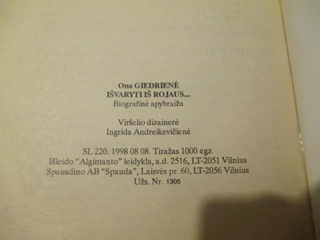 Išvaryti iš rojaus - Ona Giedrienė, knyga 4