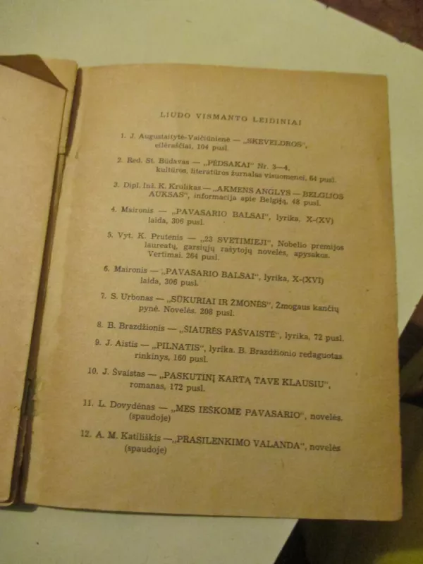 Paskutinį kartą tave klausiu - Juozas Švaistas, knyga 5