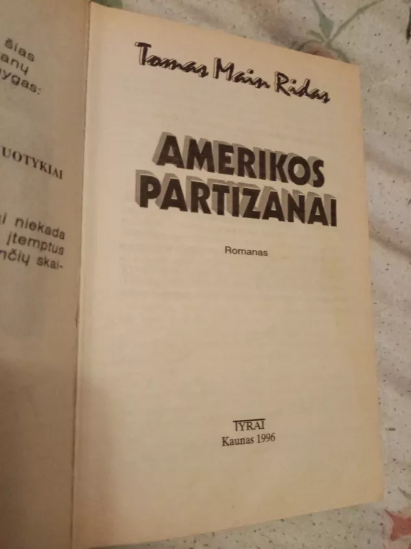 Amerikos partizanai - Tomas Main Ridas, knyga 3