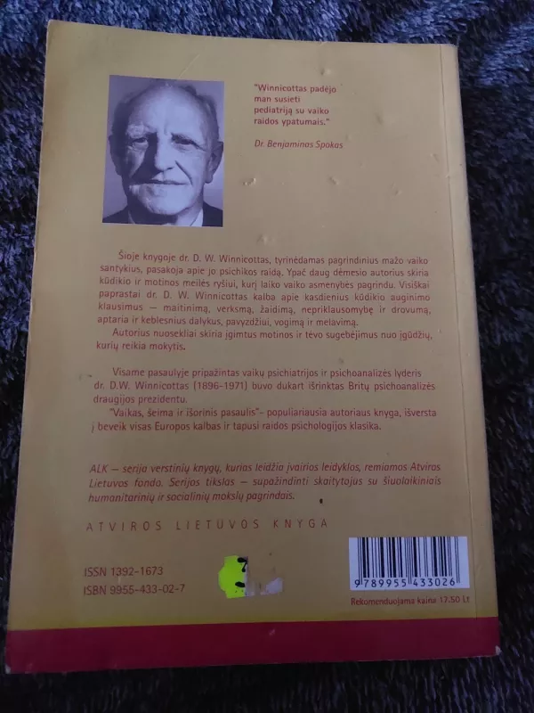 Vaikas, šeima ir išorinis pasaulis - Donald Woods Winnicott, knyga 3