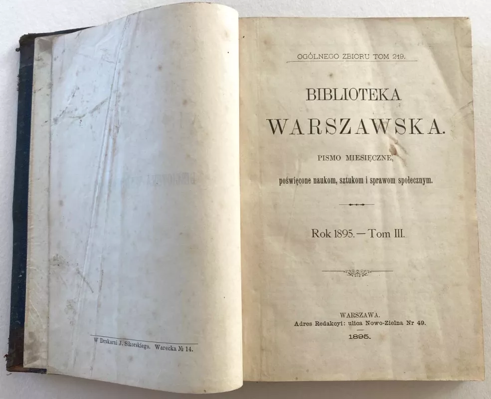 Biblioteka Warszawska – Rok 1895 Tom III - Autorių Kolektyvas, knyga 4