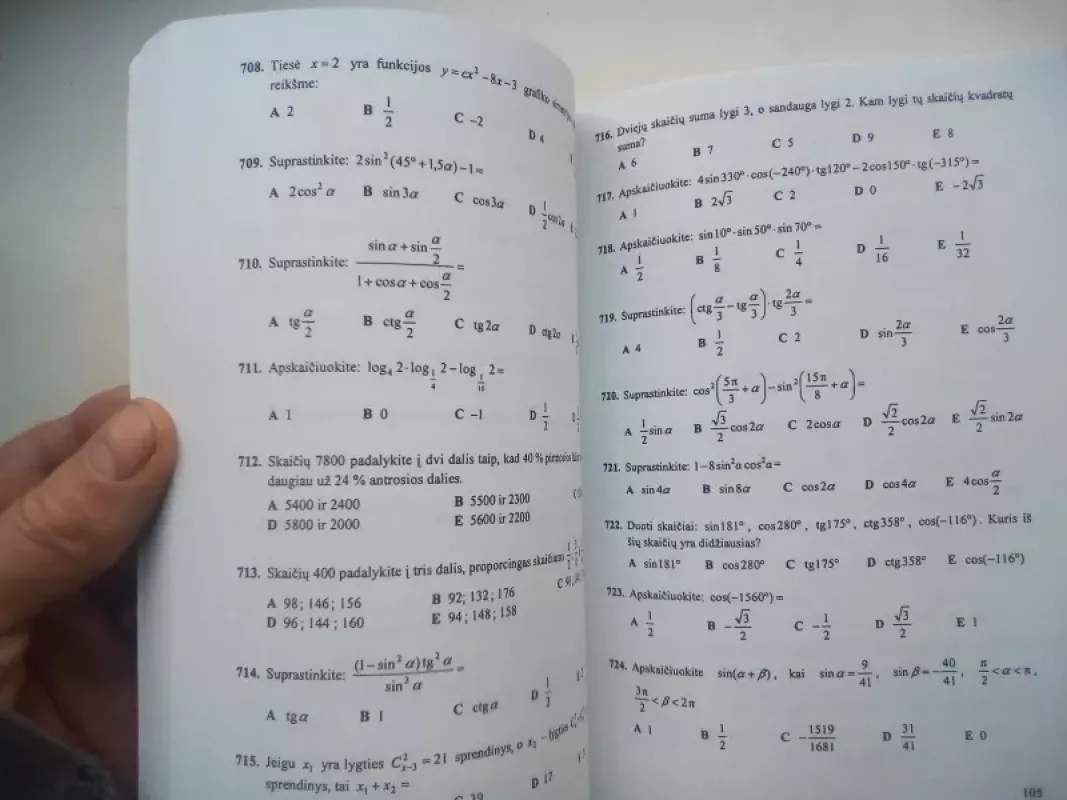 Užduočių, skirtų pasirengti matematikos valstybiniam brandos egzaminui, rinkinys - Vaidotas Mockus, knyga 3