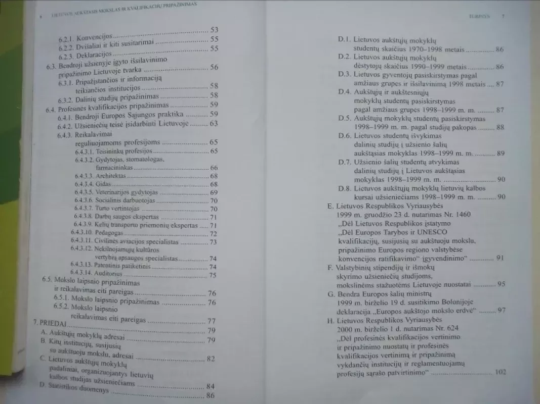 Lietuvos aukštasis mokslas ir kvalifikacijų pripažinimas - Autorių Kolektyvas, knyga 4