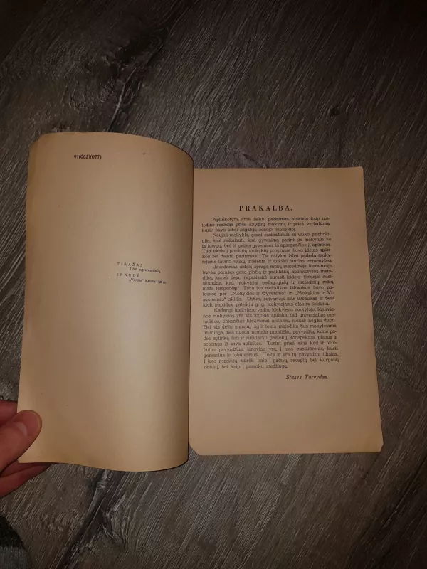 Aplinkotyros ir daiktų pažinimo metodika - S. Tarvydas, knyga 3