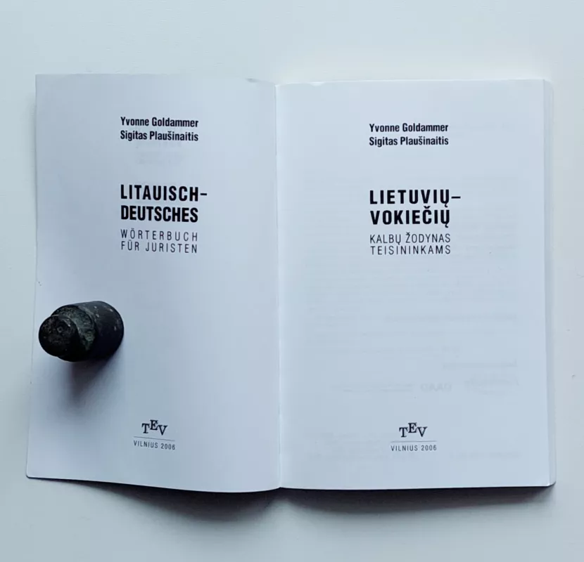 Lietuvių-vokiečių kalbų žodynas teisininkams. Litauisch-deutsches Wörterbuch für Juristen - Yvonne Goldammer, Sigitas  Plaušinaitis, knyga 5