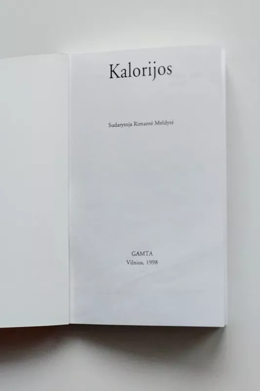 Kalorijos - Rimantė Meldytė, knyga 5