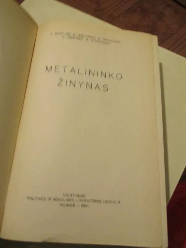 Metalininko žinynas - Vincas Babilius, knyga 3
