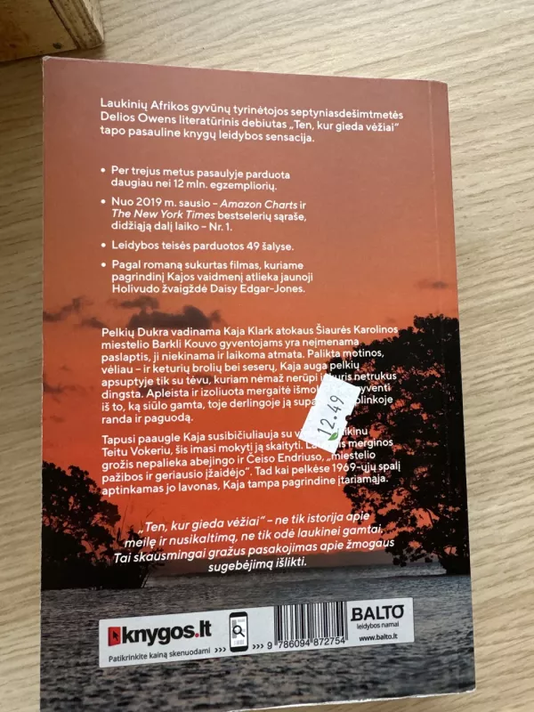 Ten, kur gieda vėžiai - Delia Owens, knyga 3