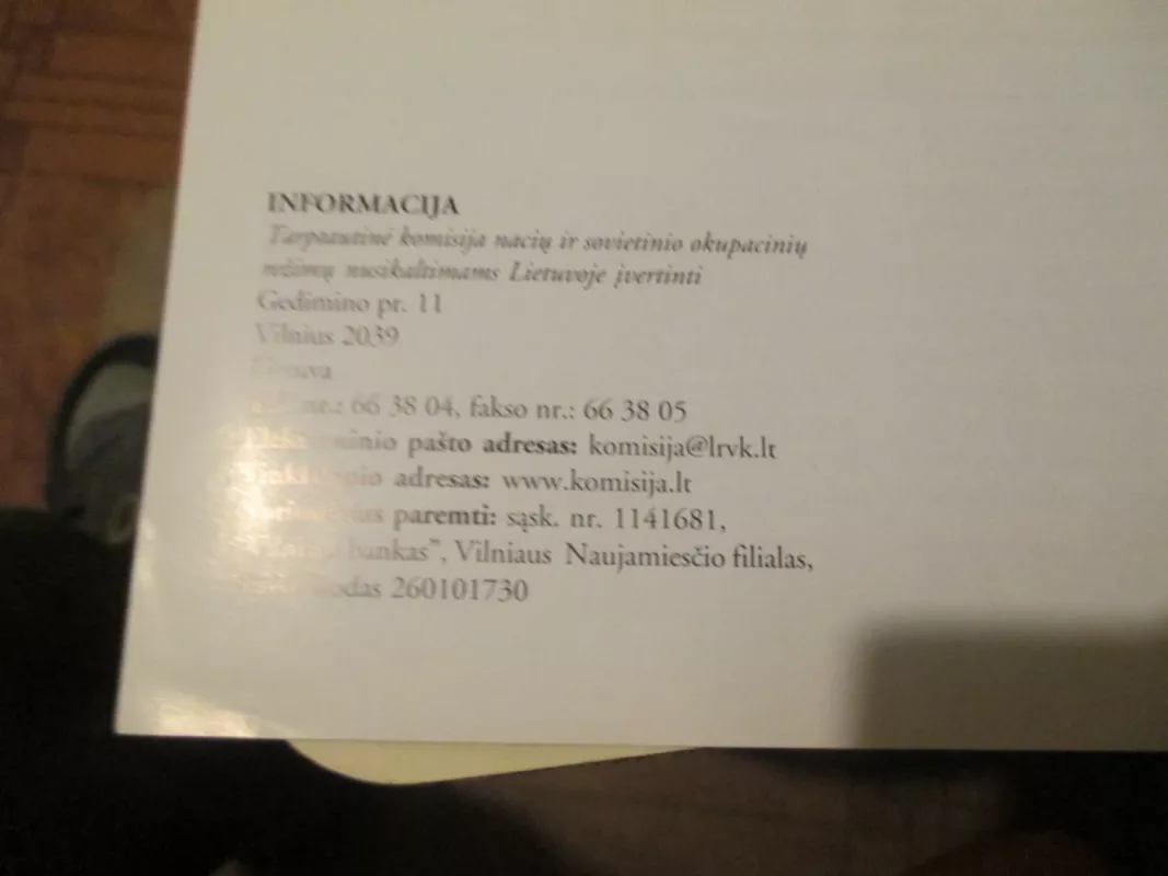 Tarptautinė komisija nacių ir sovietinio okupacinių režimų nusikaltimams Lietuvoje įvertinti - Autorių Kolektyvas, knyga 4